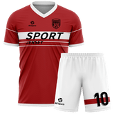 All Sports,昇華 サッカー ユニフォーム,上下セット,赤,オリジナル ユニフォーム